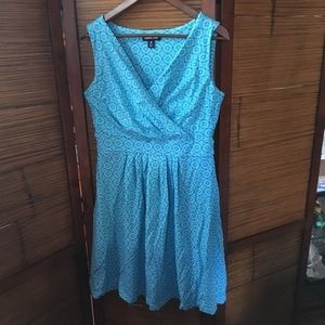 Lands’ End Banded Waist Fit and Flare Dress